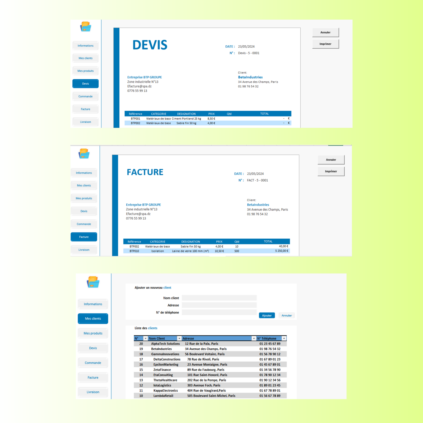 𝗙𝗶𝗰𝗵𝗲𝗿 𝗘𝗫𝗖𝗘𝗟 𝗚𝗲𝘀𝘁𝗶𝗼𝗻 𝗱𝗲 𝗙𝗮𝗰𝘁𝘂𝗿𝗮𝘁𝗶𝗼𝗻 + 𝗗𝗲𝘃𝗶𝘀 + 𝗕𝗗𝗖 + 𝗕𝗟 📈