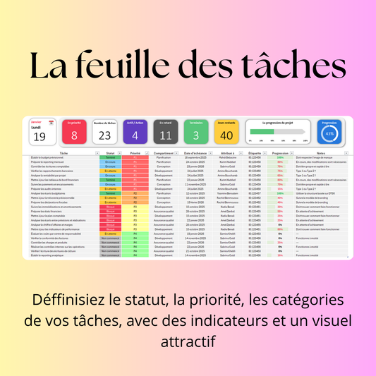 La feuille des tâches ✨