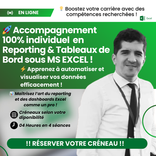 Formation Individuel en reporting sur Microsoft Excel  📊✅